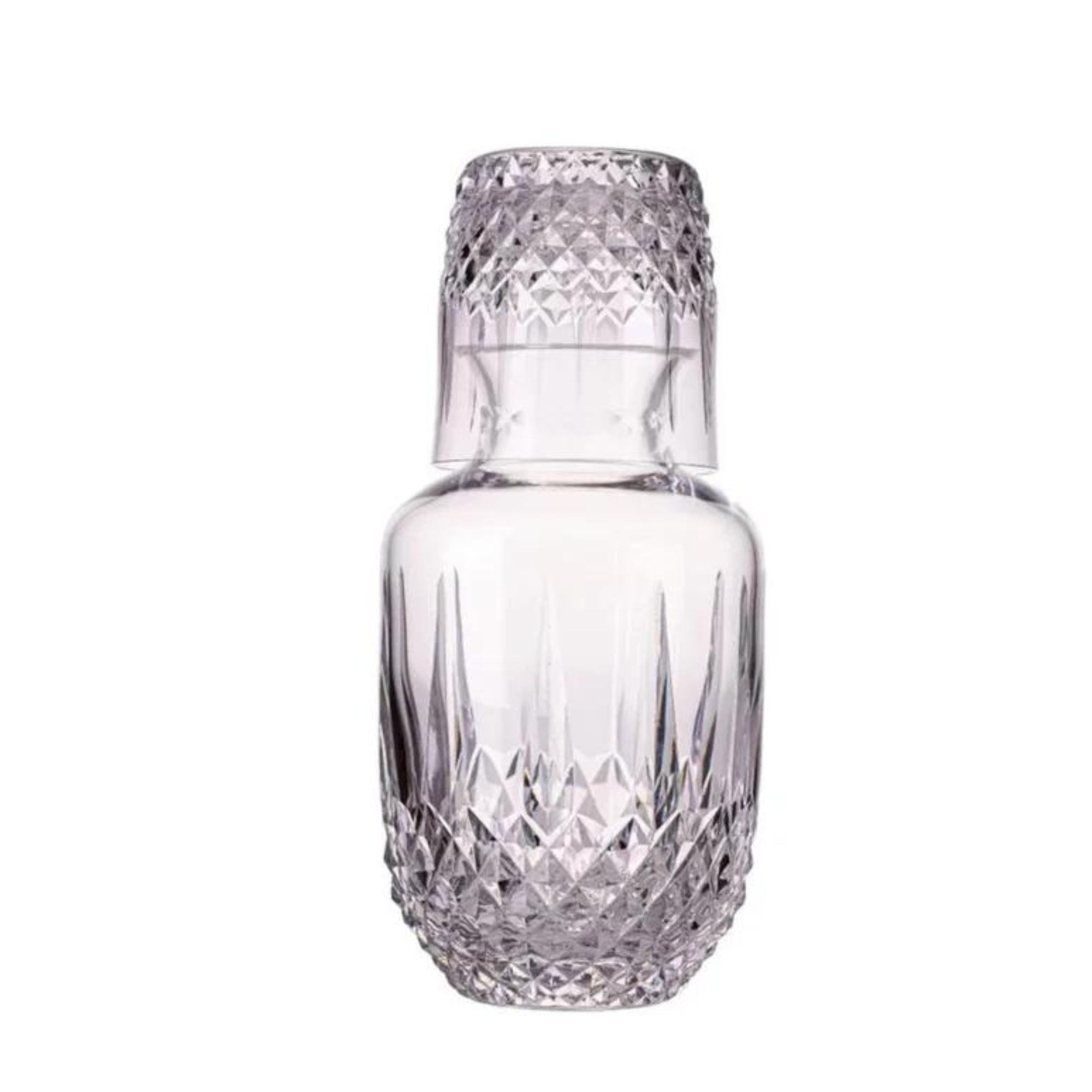 Garrafa de Cristal Moringa com Copo Mozart Crystal By Frederico Strauss Lapidado 41