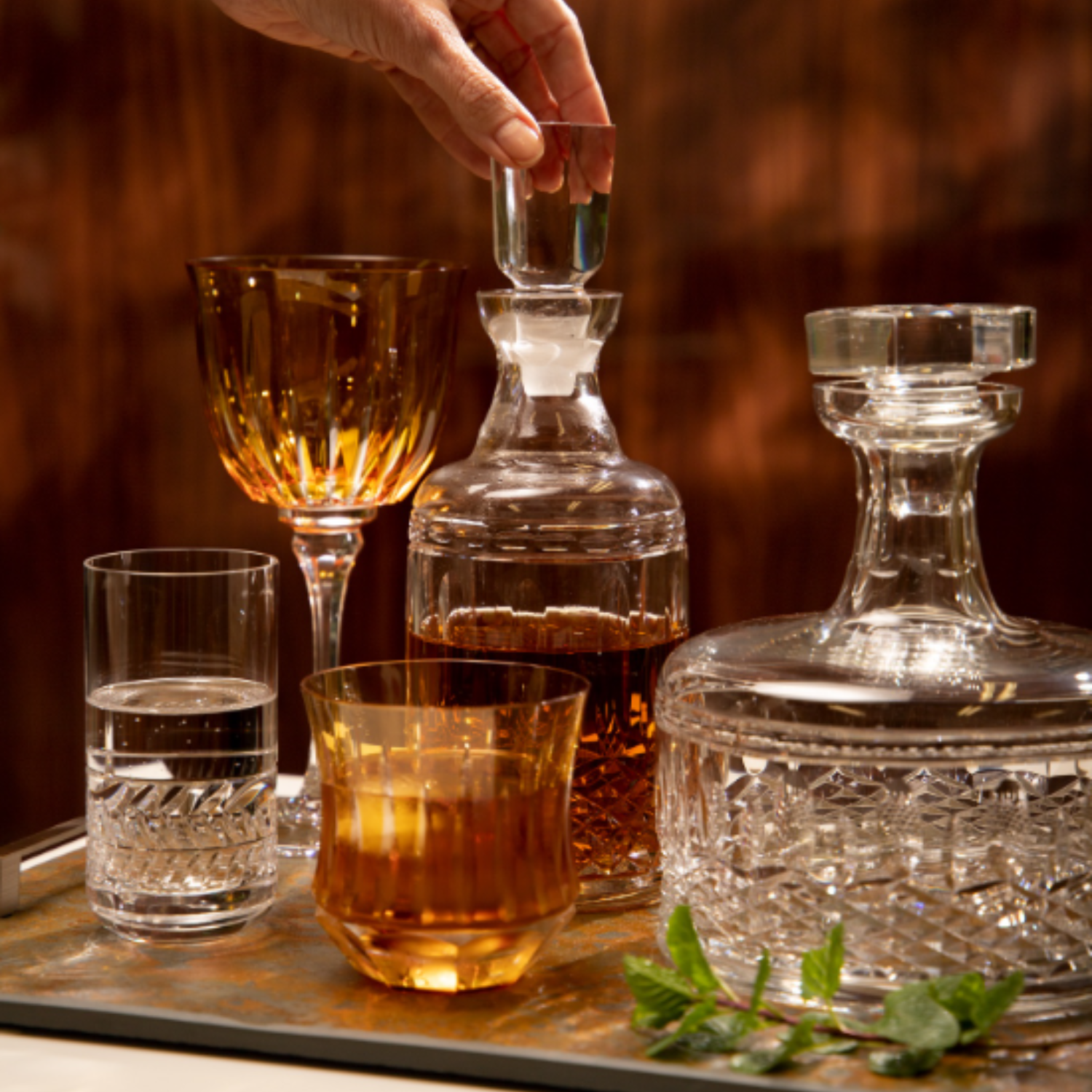 Garrafa de Cristal para Whisky Lapidado 68 Mozart Crystal By Frederico Strauss