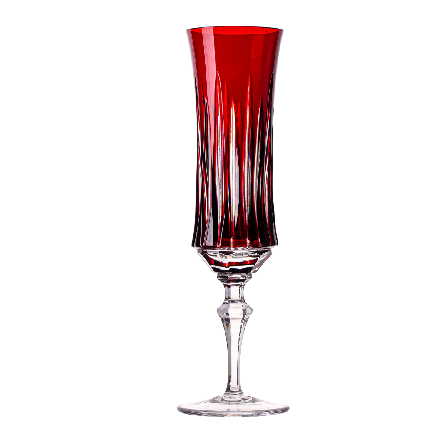 Taça de Cristal Vivaldi para Champagne Overlay Mozart Crystal By Frederico Strauss - 360ml - Flauta 66