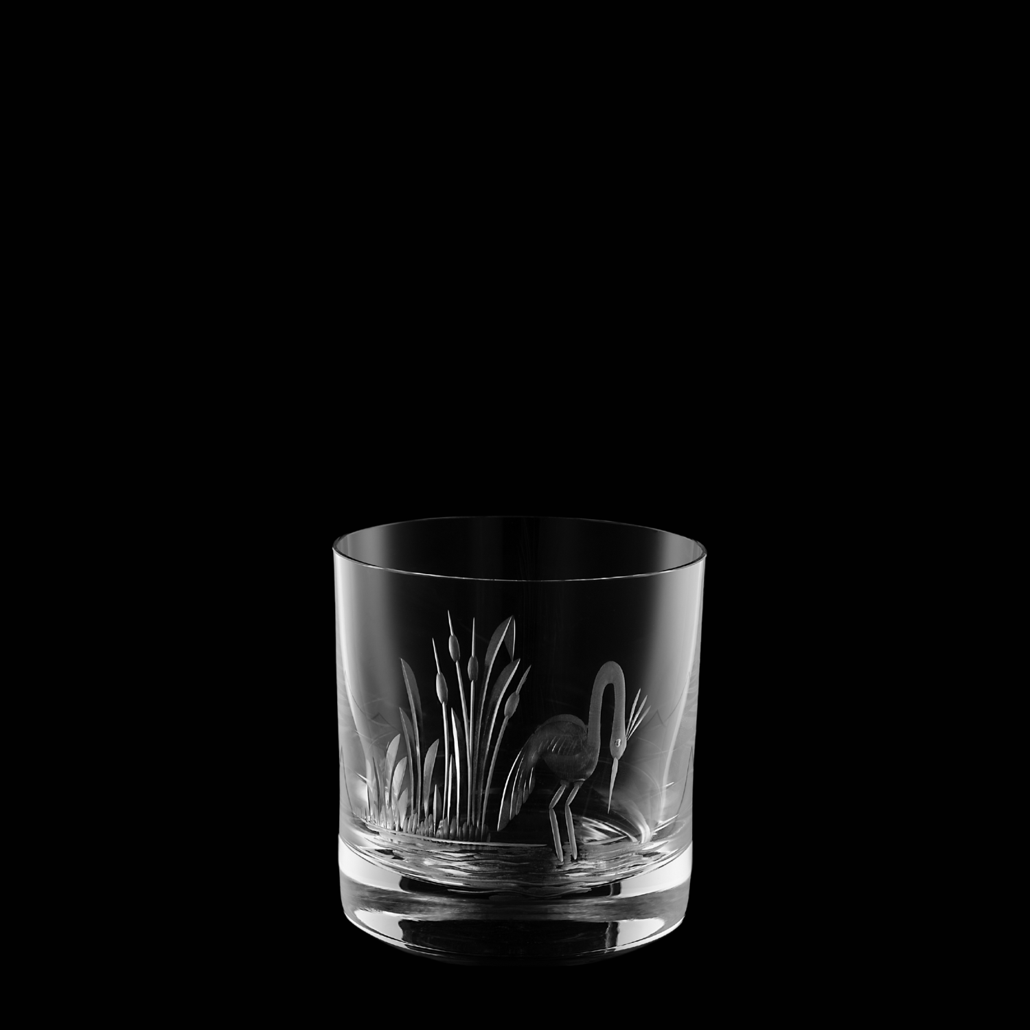 Copo de Cristal Double Blend Garça Solitude Mozart Crystal By Frederico Strauss - LapidArte