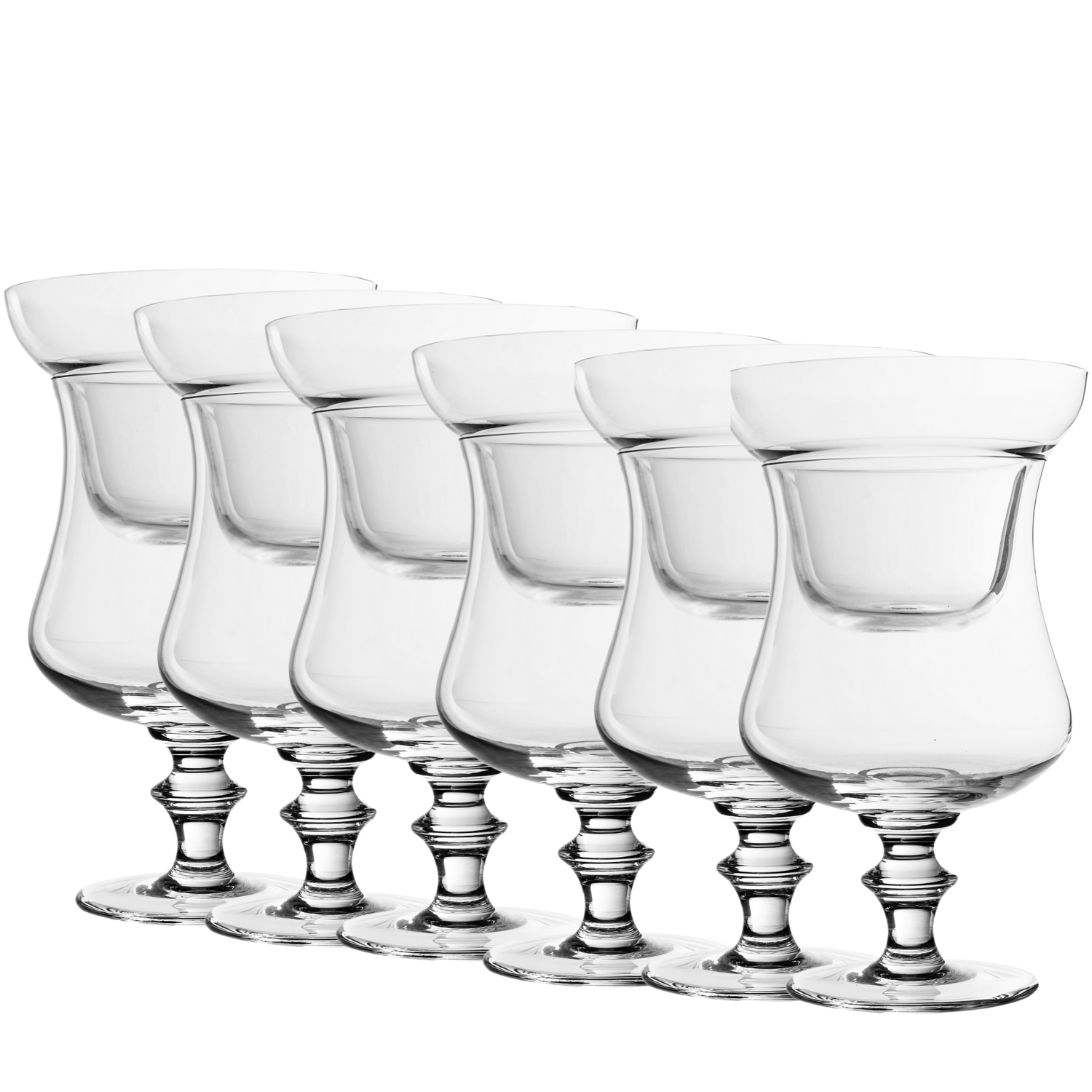 Jogo de 6 Taças de Cristal Coquetel de Camarão Mozart Crystal By Frederico Strauss