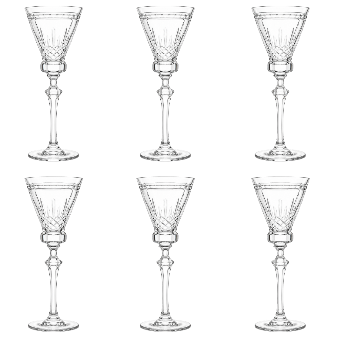 Jogo de 6 Taças de Cristal para Vinho Tinto Mozart Crystal By Frederico Strauss - Princesa Isabel 68