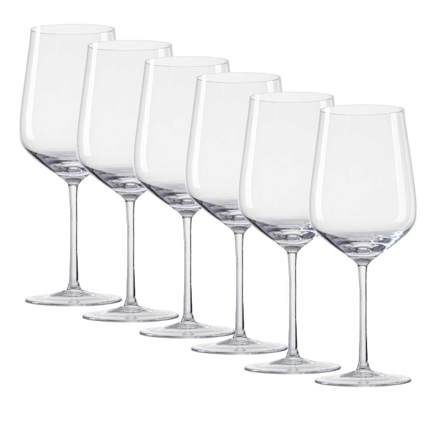 Jogo de 6 Taças de Cristal Alto Feliz Grand Sommelier para Vinho Mozart Crystal By Frederico Strauss - 590ml - Sinfonia