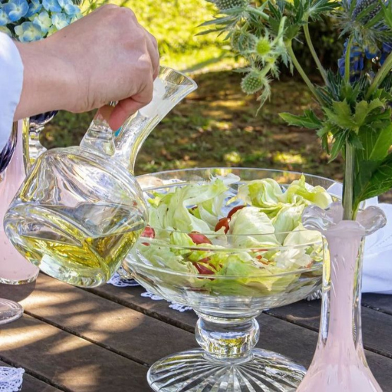 Saladeira de Cristal com Pé Mozart Crystal By Frederico Strauss - Laranjeiras