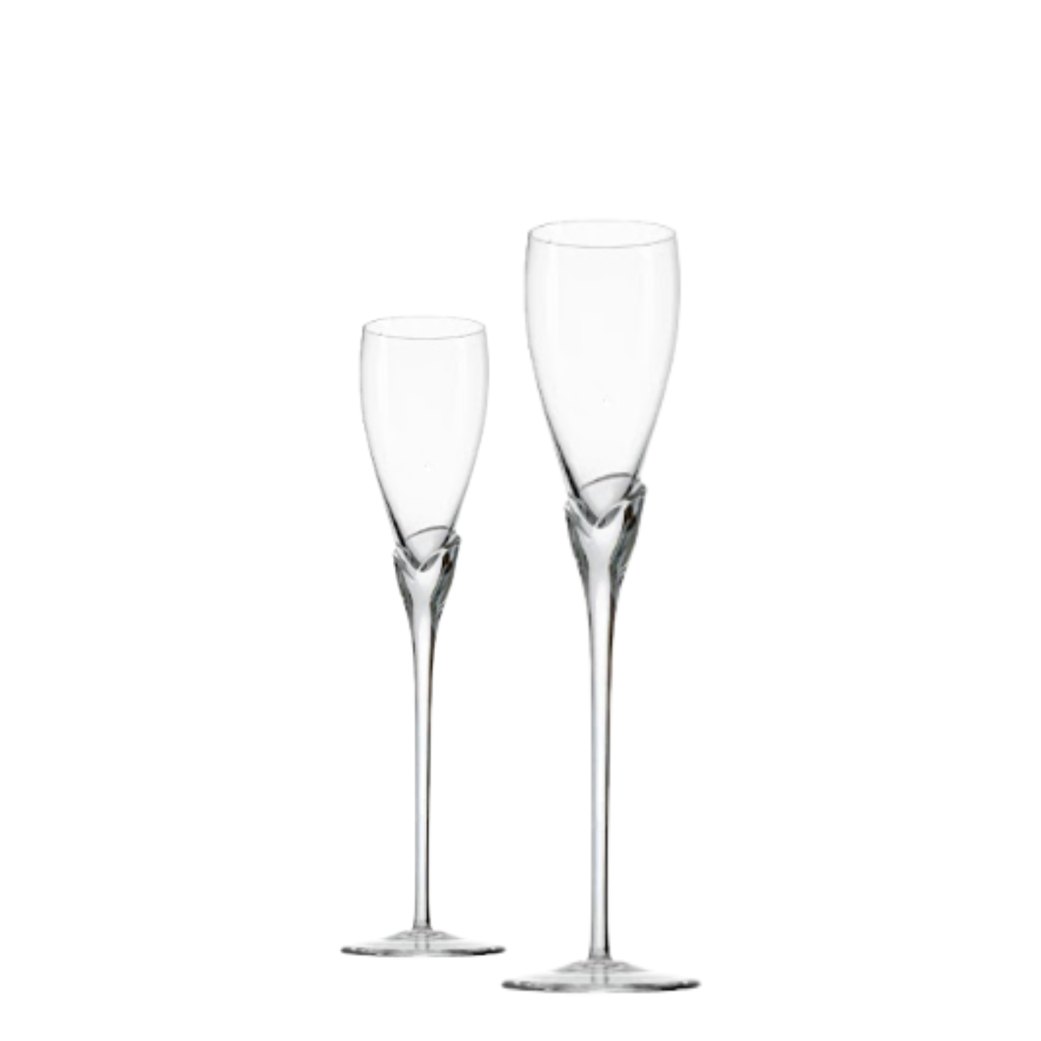 Jogo de 2 Taças de Cristal para Champagne Mozart Crystal By Frederico Strauss - Calla Lily