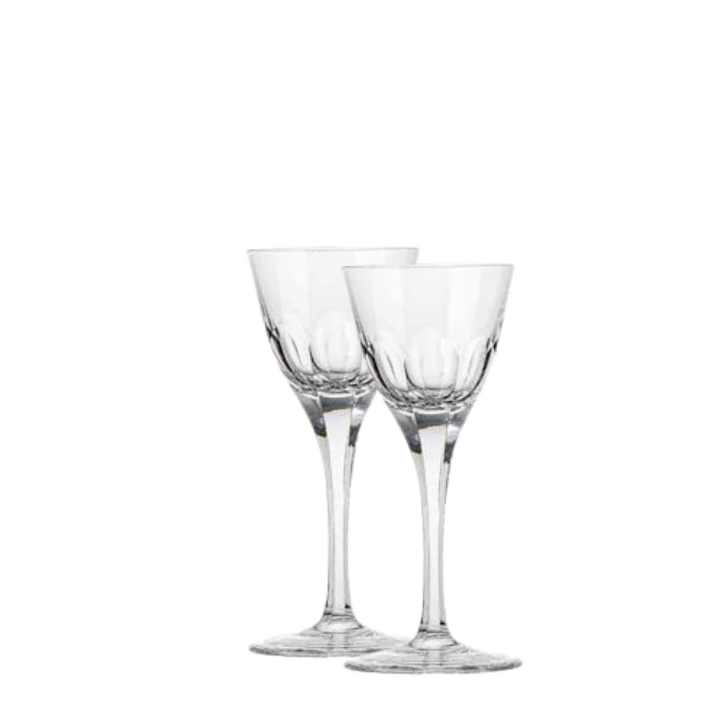 Jogo de 2 Taças de Cristal Sonata para Licor Lapidado 45 Mozart Crystal By Frederico Strauss