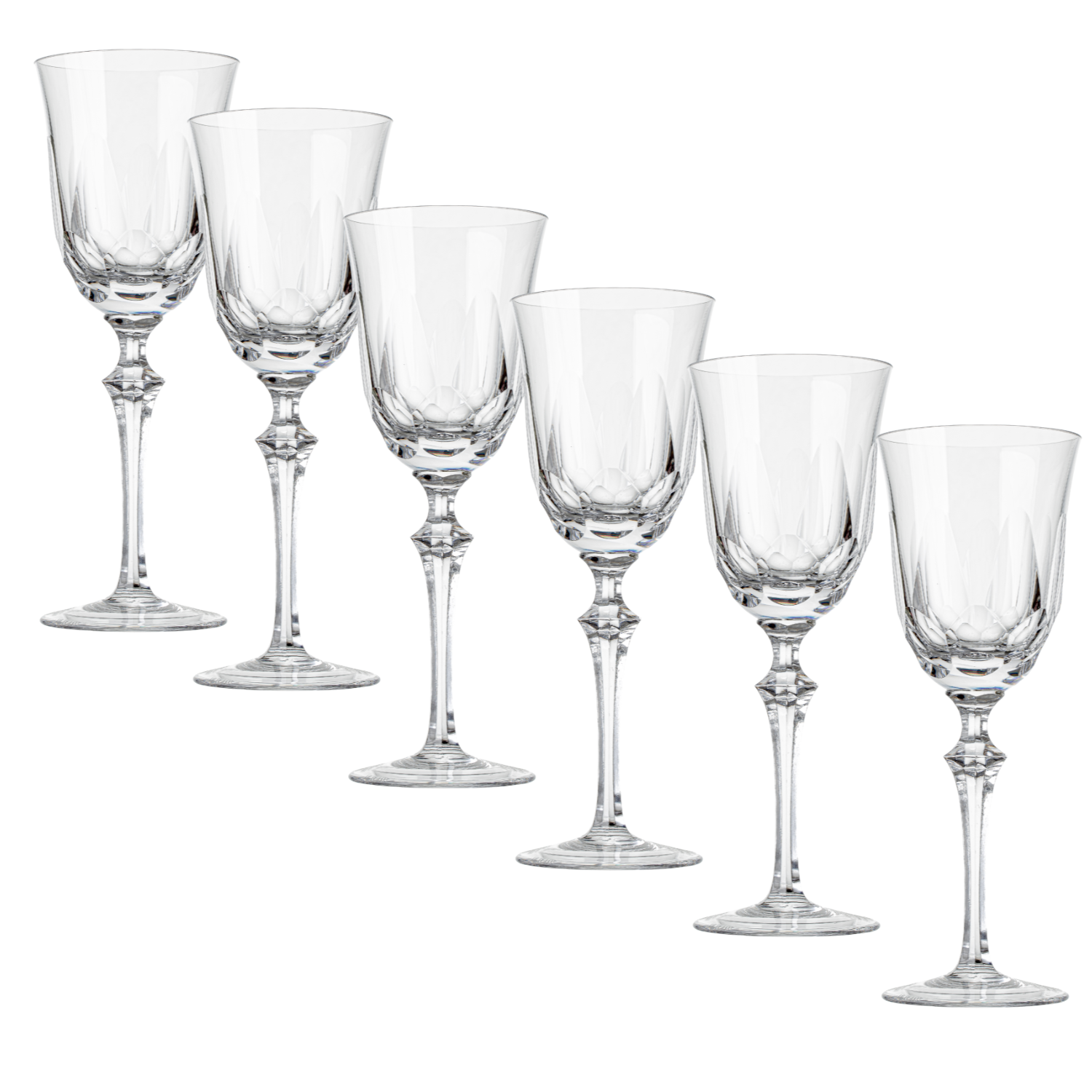 Jogo de 6 Taças de Cristal para Vinho Branco Mozart Crystal By Frederico Strauss - 220ml - Serenata 55
