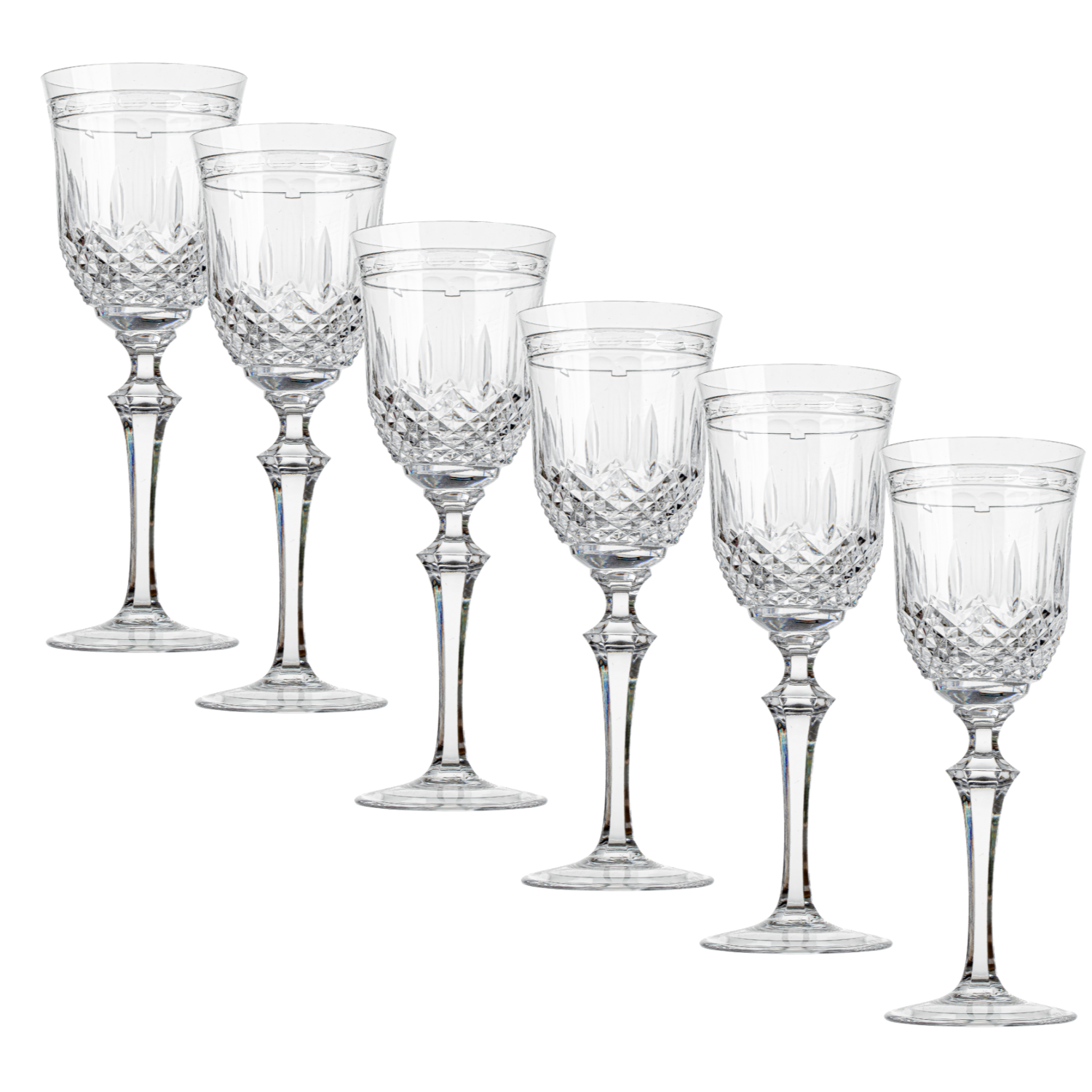 Jogo de 6 Taças de Cristal para Vinho Branco Mozart Crystal By Frederico Strauss - 220ml - Serenata 68