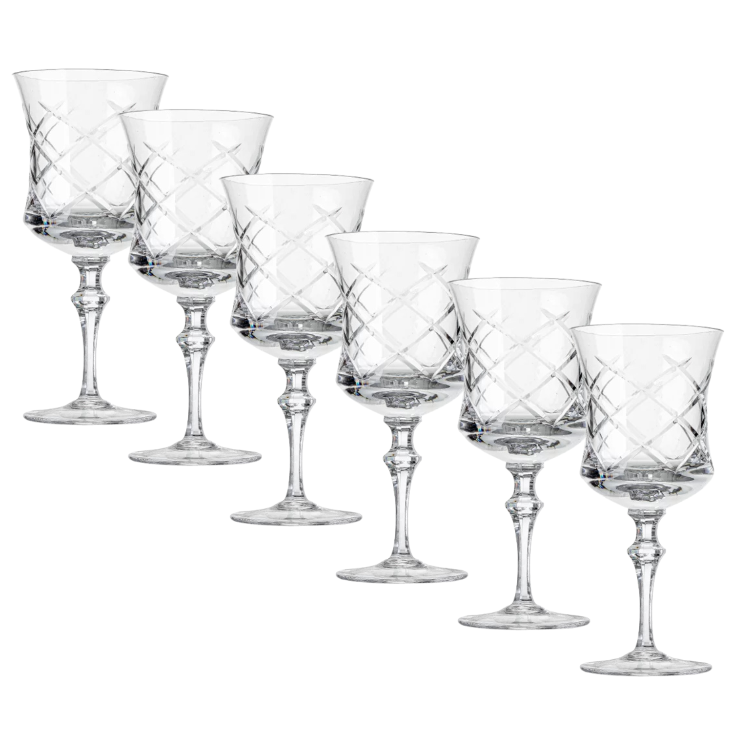 Jogo de 6 Taças de Cristal Vivaldi para Água Mozart Crystal By Frederico Strauss - 360ml - Flauta