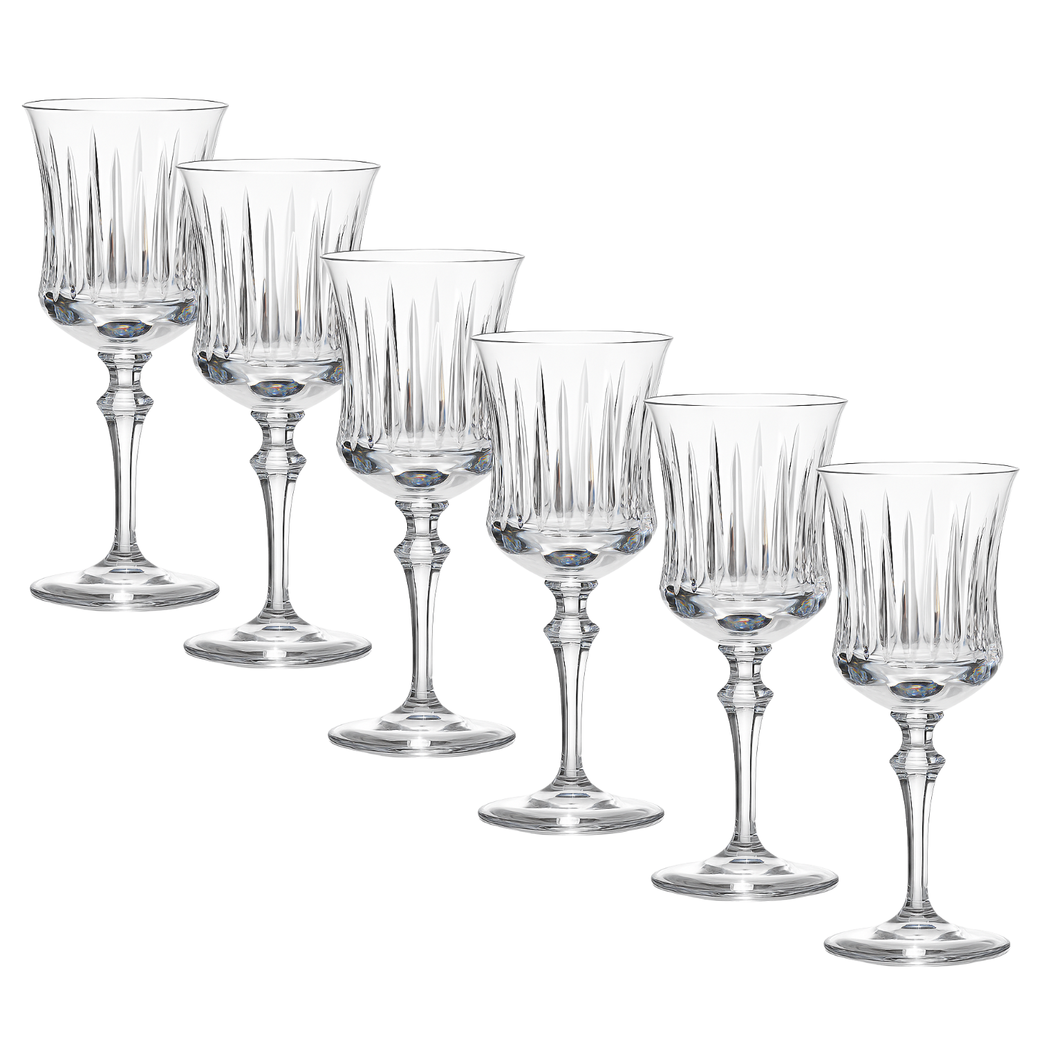 Jogo de 6 Taças de Cristal Vivaldi para Água Mozart Crystal By Frederico Strauss - 360ml - Flauta