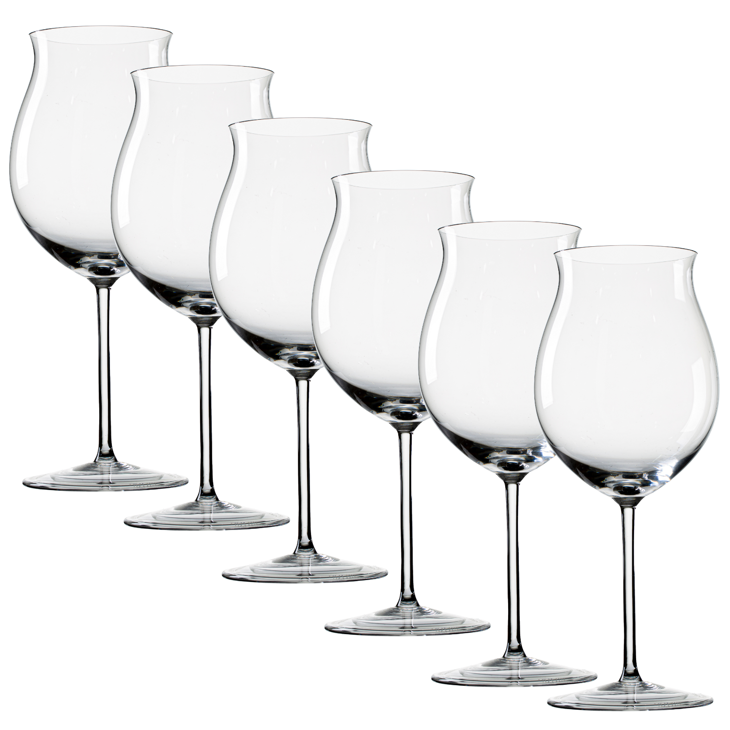 Jogo de 6 Taças de Cristal Bourgogne para Vinho Tinto Mozart Crystal By Frederico Strauss - 735ml - Sinfonia