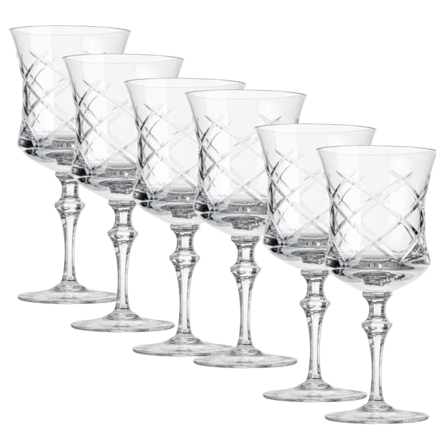Jogo de 6 Taças de Cristal Vivaldi para Vinho Tinto Mozart Crystal By Frederico Strauss - 345ml - Flauta