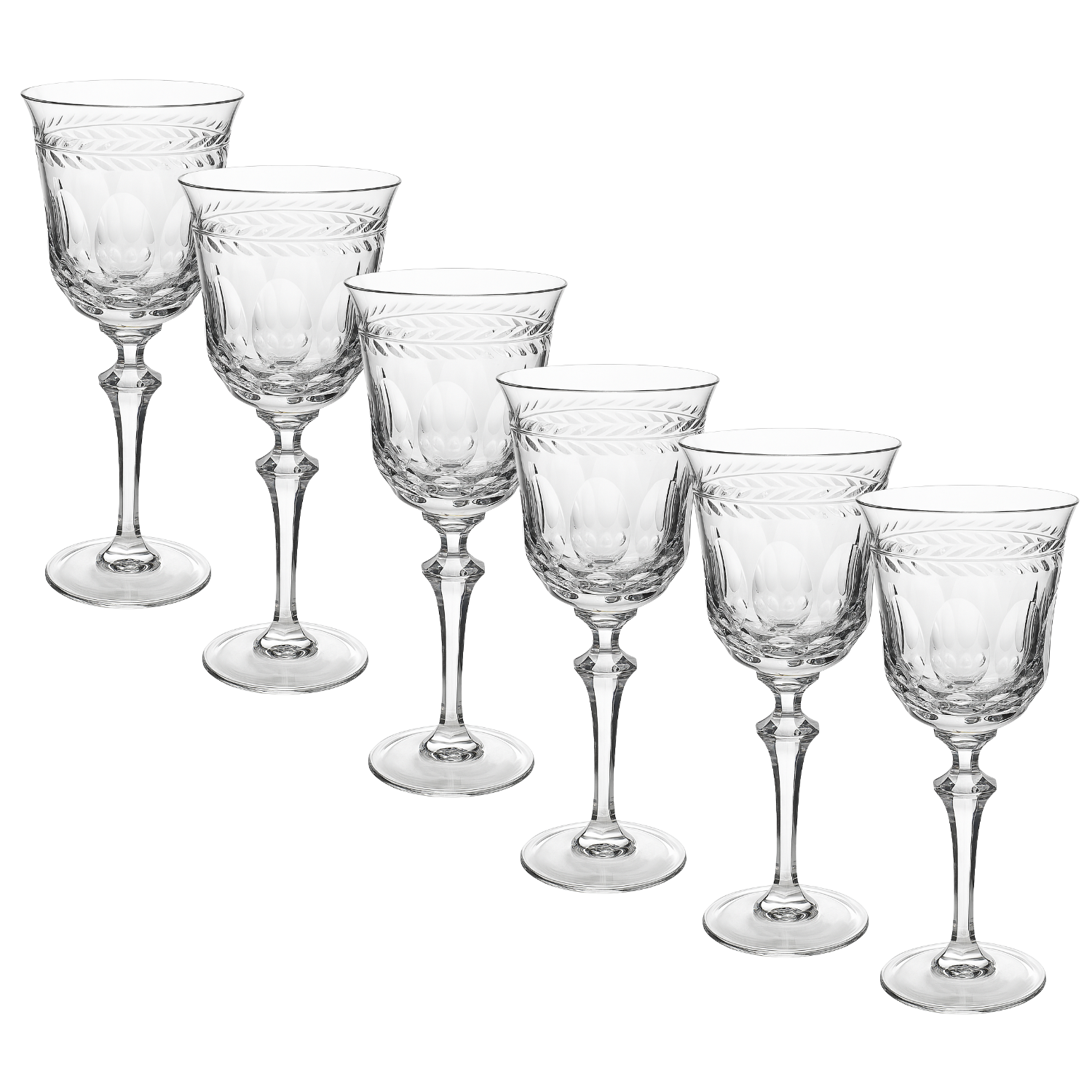 Jogo de 6 Taças de Cristal para Vinho Branco Mozart Crystal By Frederico Strauss - 220ml - Serenata 17