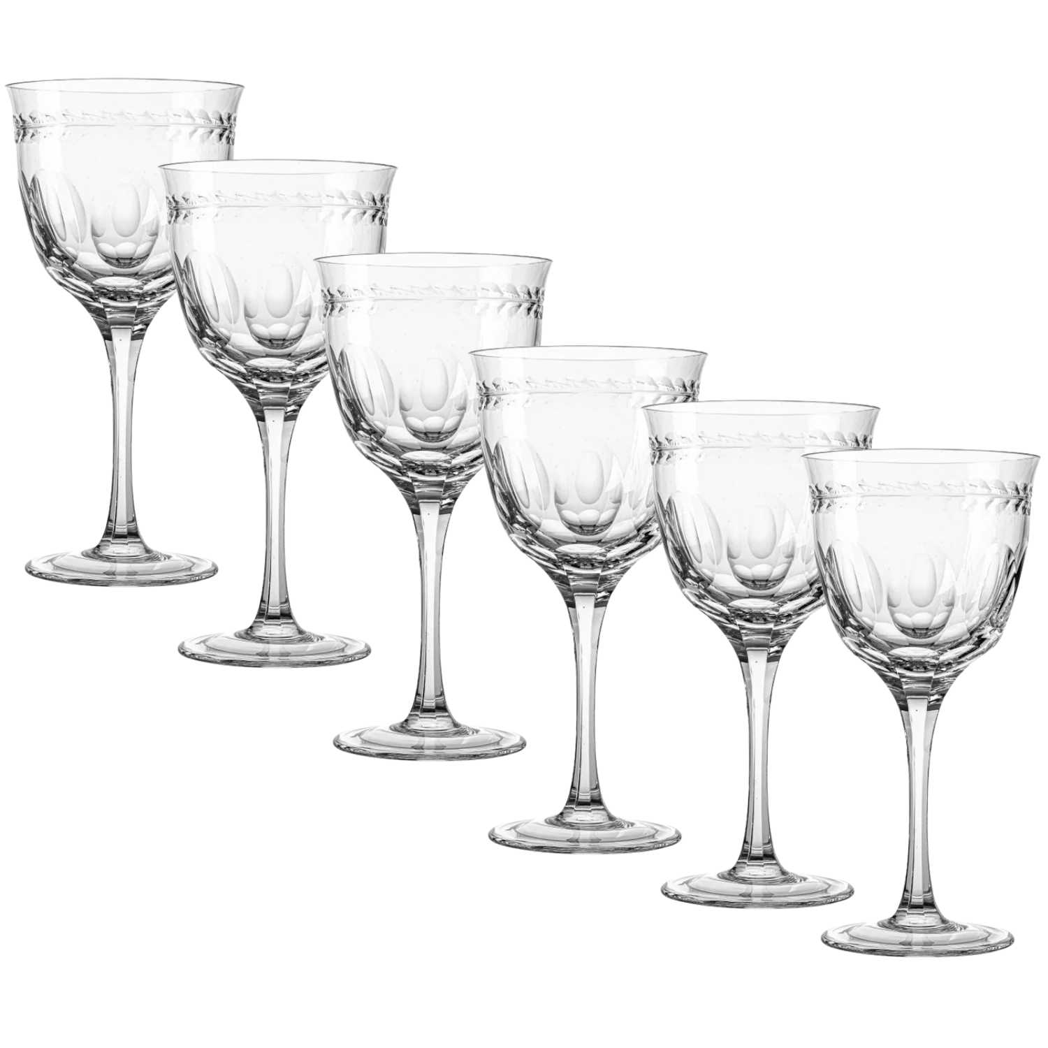 Jogo de 6 Taças de Cristal para Vinho Branco Mozart Crystal By Frederico Strauss - 280ml - Sonata 17