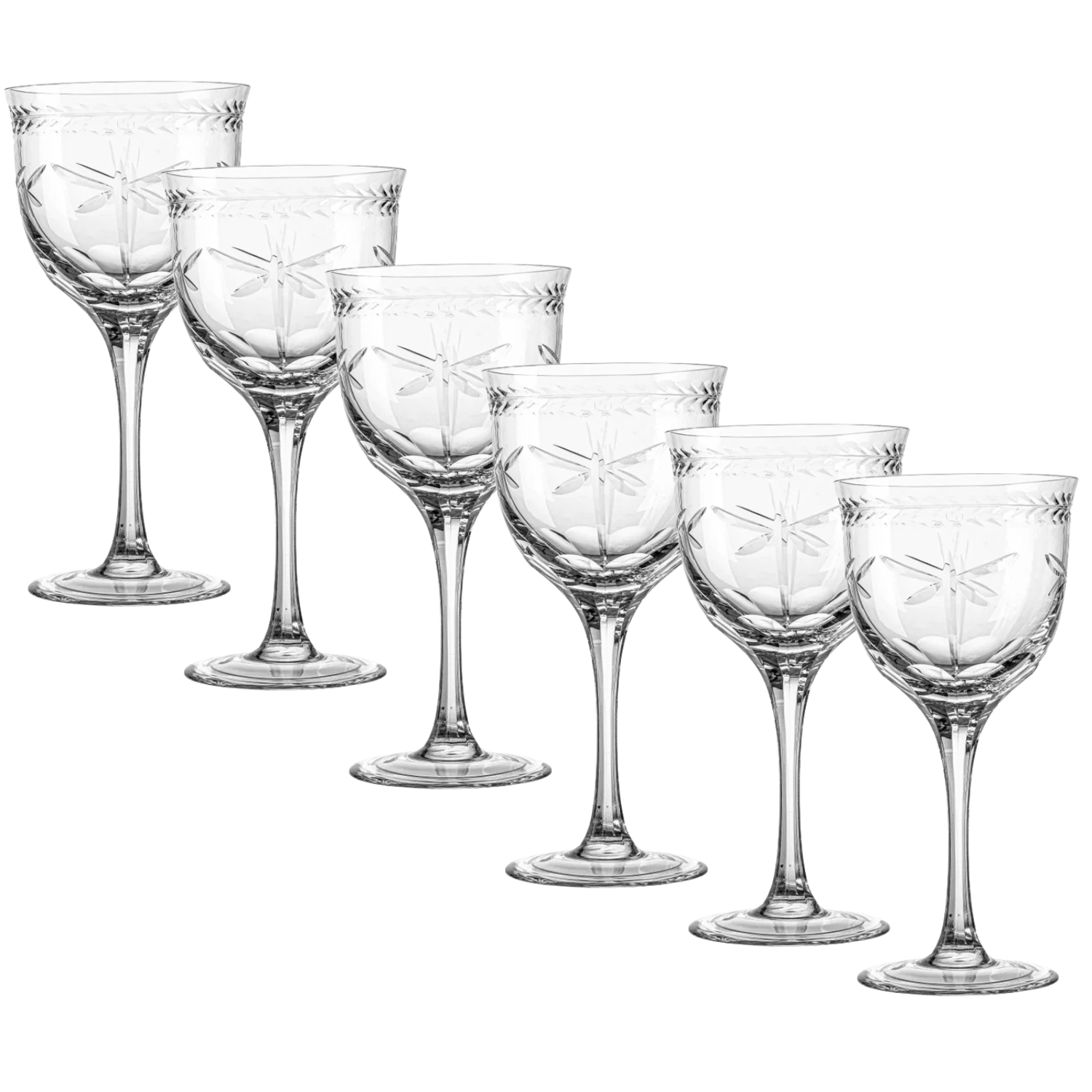 Jogo de 6 Taças de Cristal para Vinho Branco Mozart Crystal By Frederico Strauss - 280ml - Sonata 87