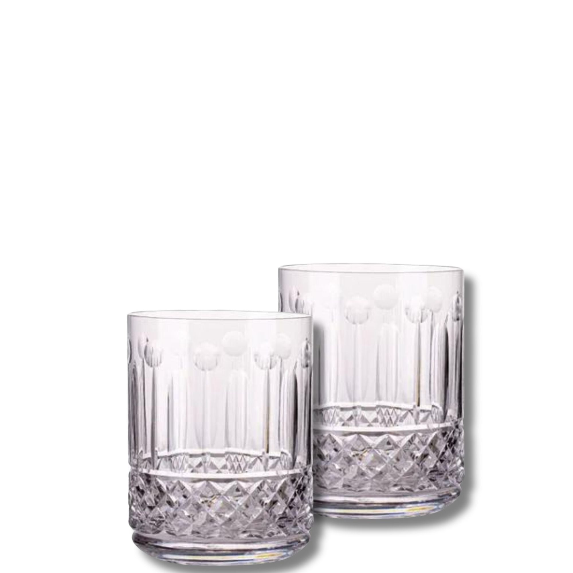 Jogo de 2 Copos de Cristal Mozart para Whisky Lapidado 69 Incolor