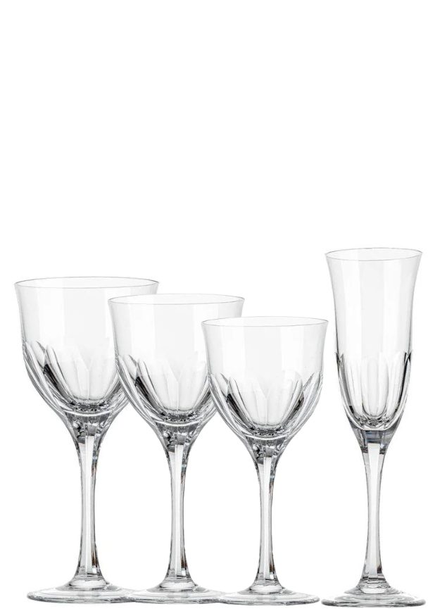 Jogo de 30 Peças (Água, Vinho Tinto, Vinho Branco, Licor e Champanhe)