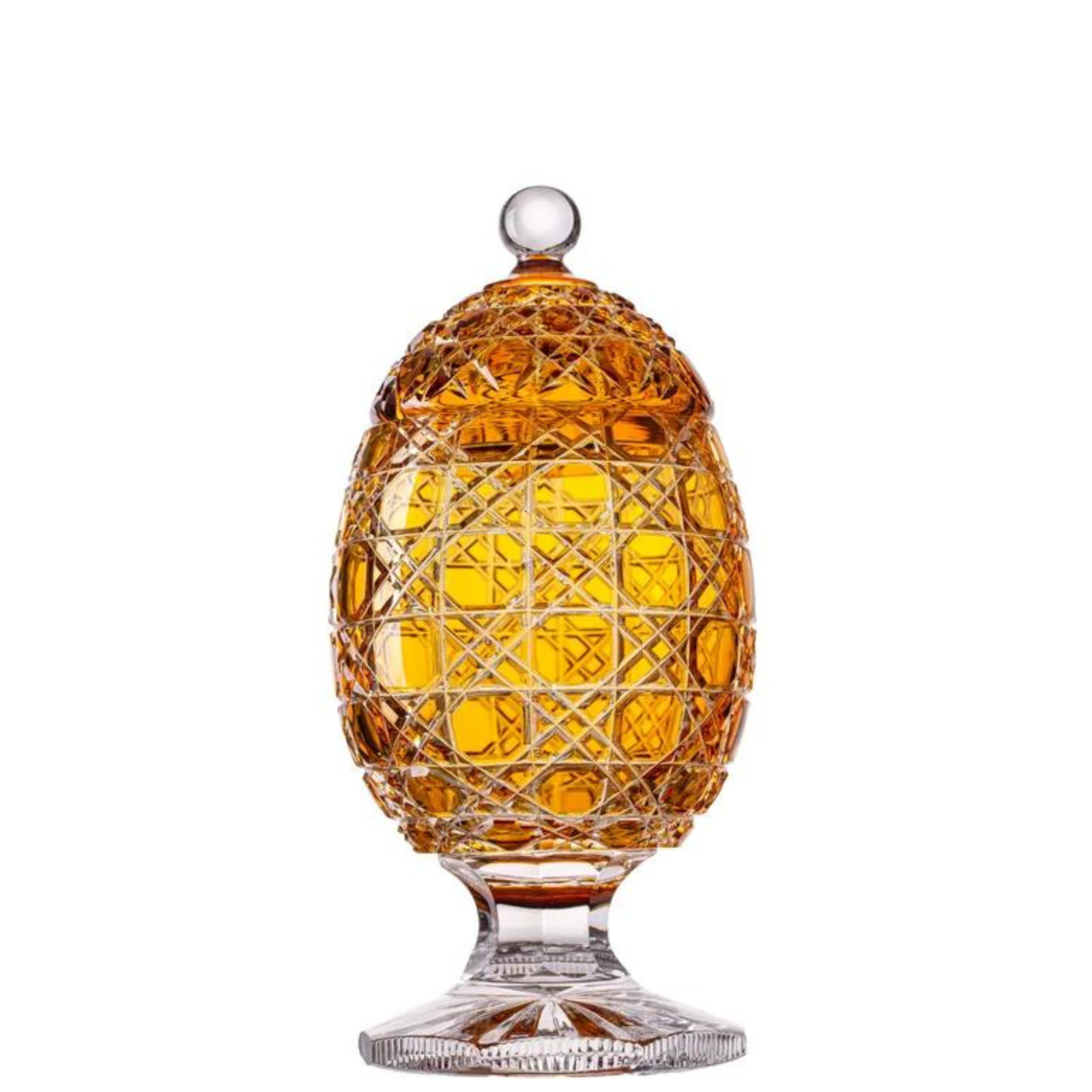 Ovo de Cristal Pequeno Lapidado 95 Mozart Crystal By Frederico Strauss