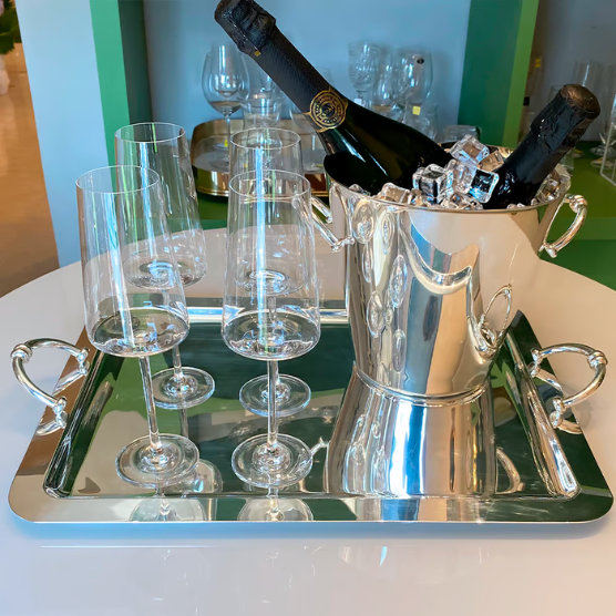 Jogo de 6 Taças de Cristal para Espumante Mozart Crystal By Frederico Strauss - 350ml - Amaité Praia