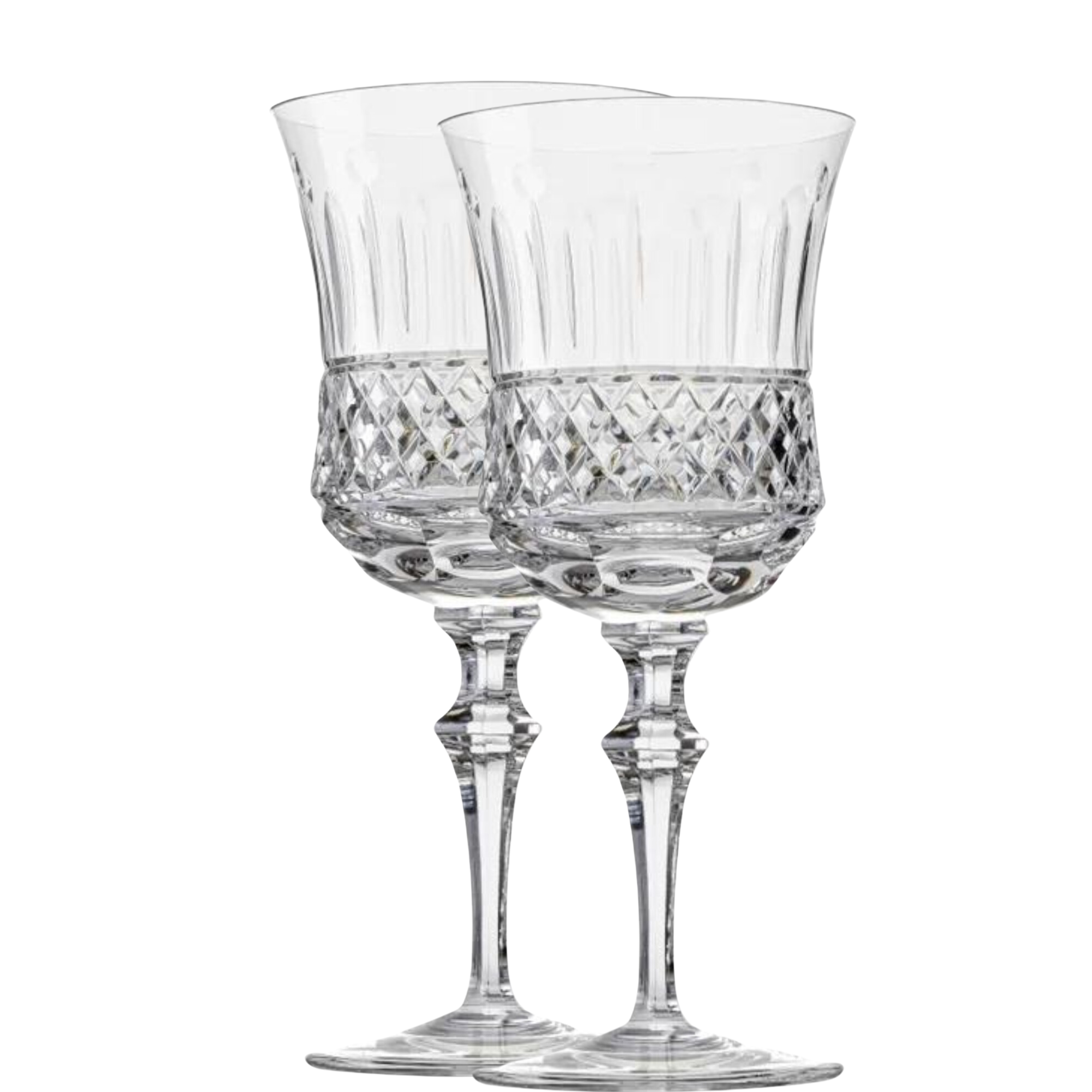 Jogo de 2 Taças de Cristal Flauta para Água com Caixa Presente Mozart Crystal By Frederico Strauss