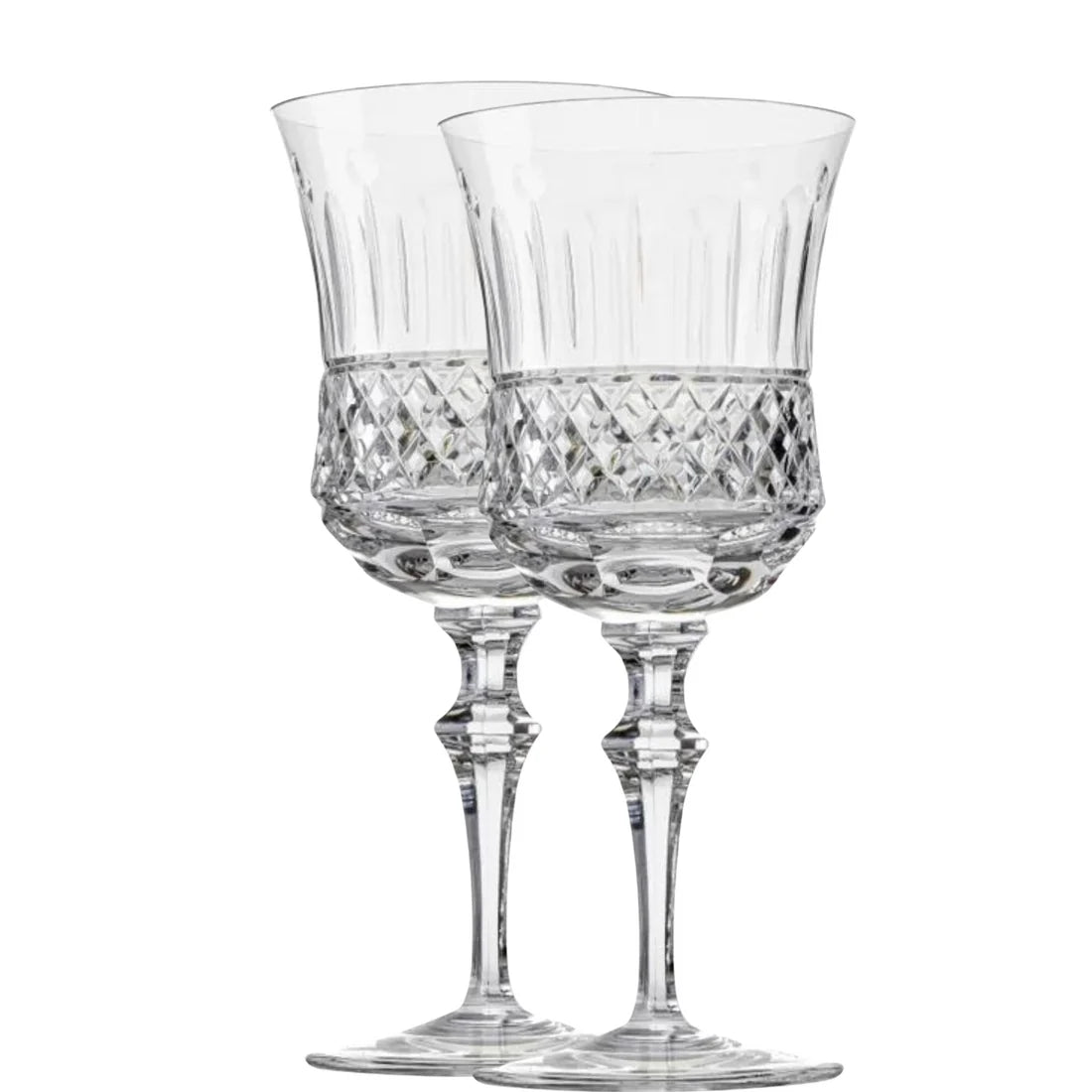 Jogo de 2 Taças de Cristal Flauta para Vinho Tinto com Caixa Presente Mozart Crystal By Frederico Strauss