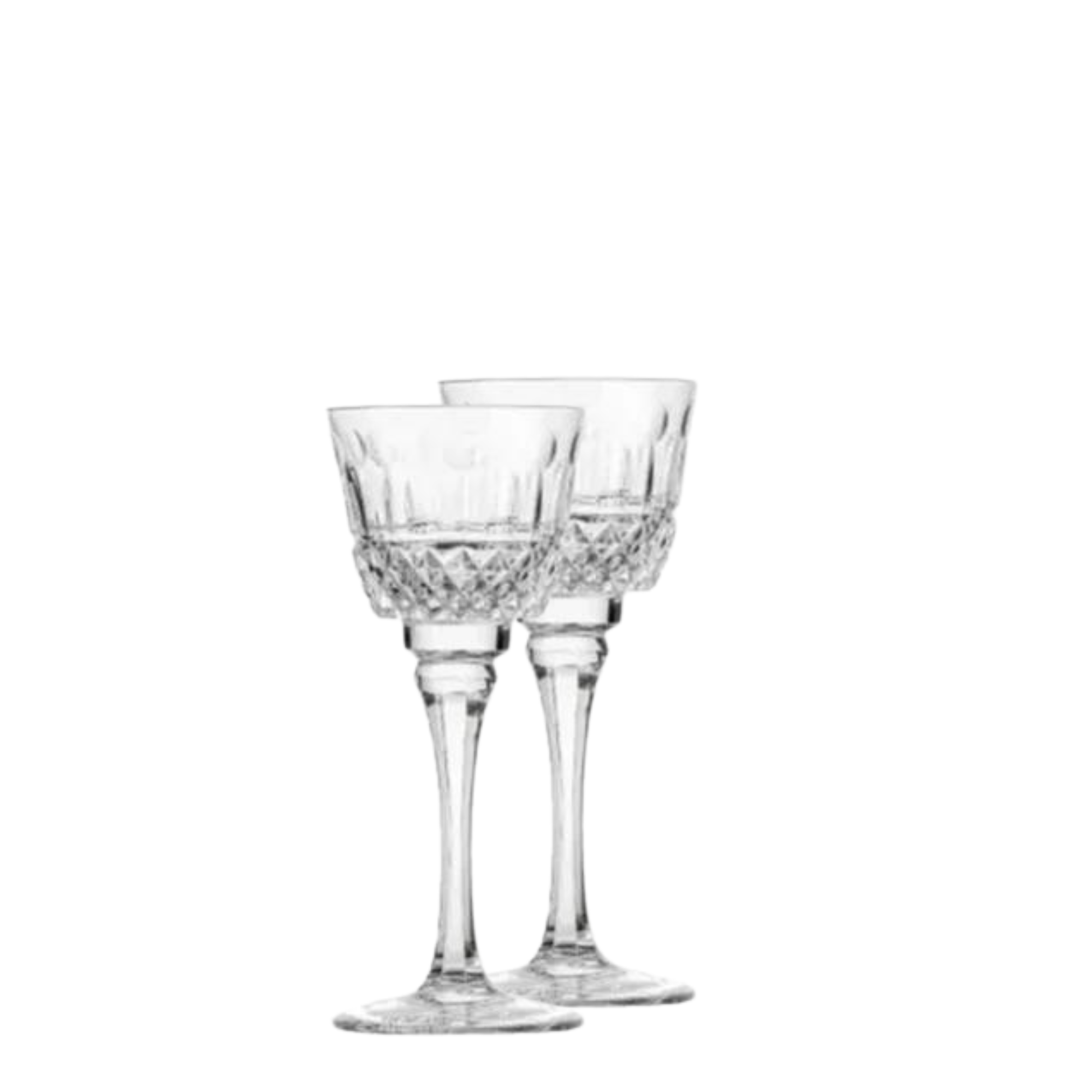 Jogo de 2 Taças de Cristal Sonata para Licor Mozart Crystal By Frederico Strauss Lapidado 69