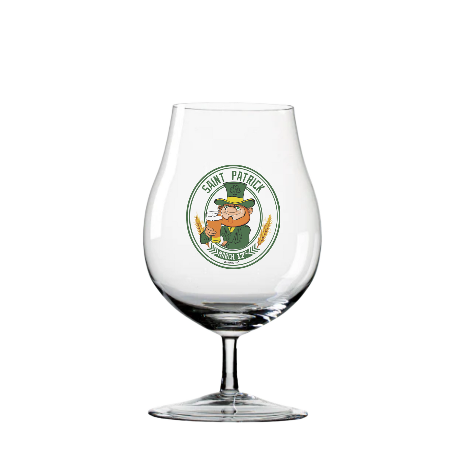 Taça de Cristal Golden Saint Patrick para Cerveja | Principais Cervejarias de Santa Catarina