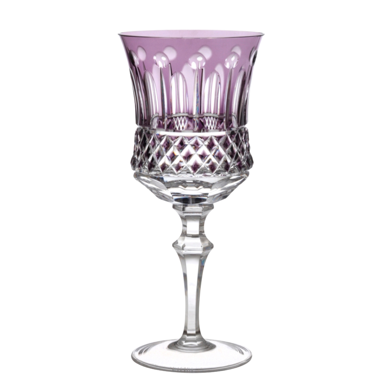 Taça de Cristal Flauta para Água Overlay Lapidado 69 Mozart Crystal By Frederico Strauss