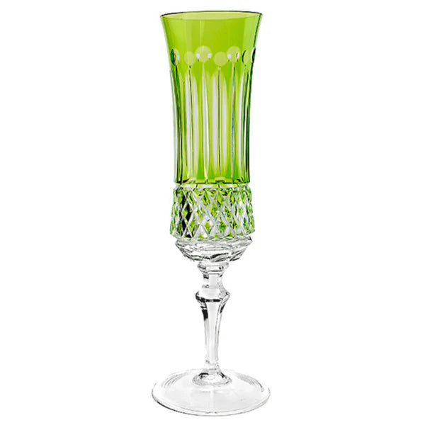 Taça de Cristal para Champagne Overlay Mozart Crystal By Frederico Strauss - 360ml - Flauta 69