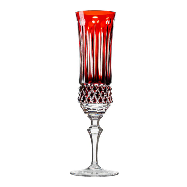 Taça de Cristal para Champagne Overlay Mozart Crystal By Frederico Strauss - 360ml - Flauta 69