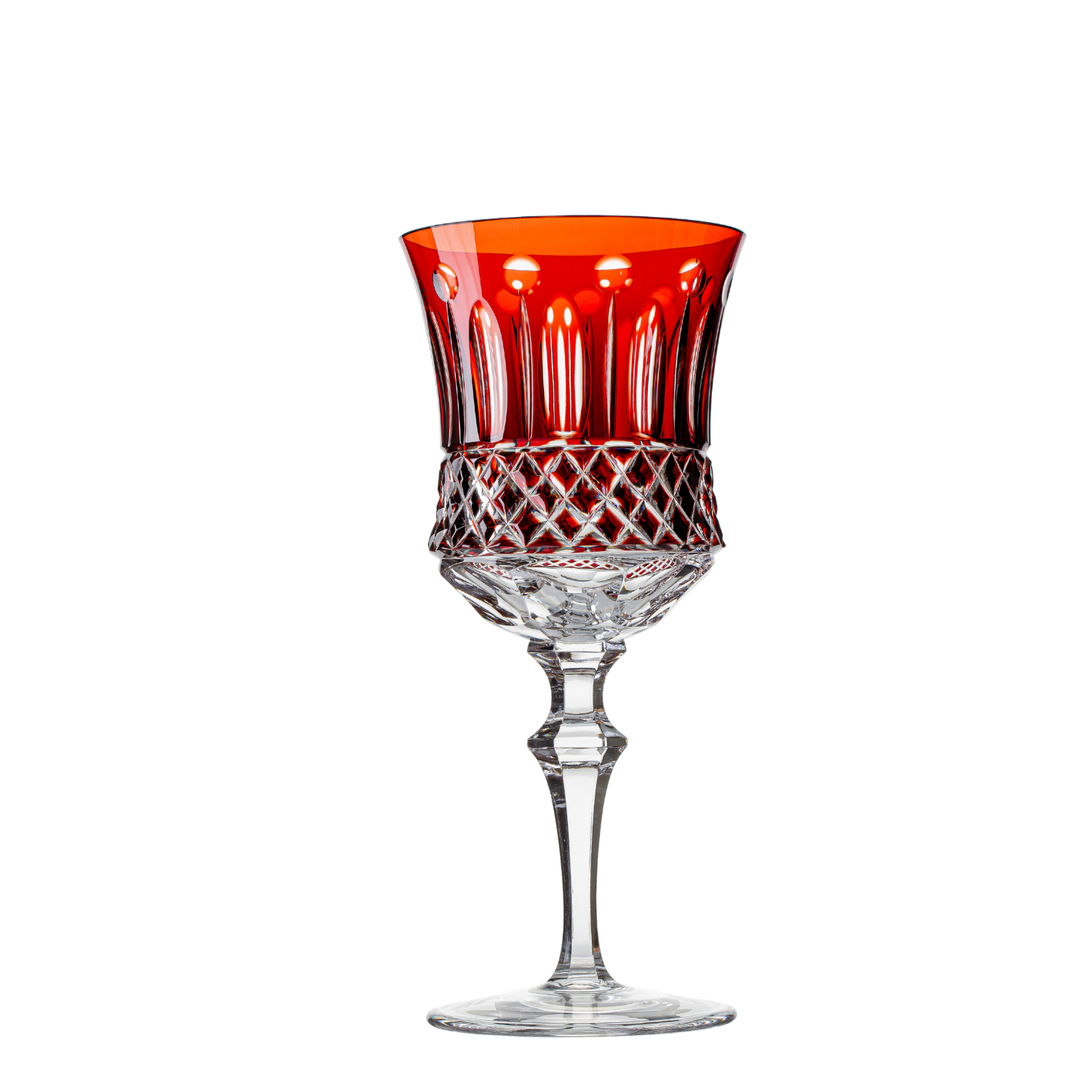 Taça de Cristal para Vinho Branco Overlay Mozart Crystal By Frederico Strauss - 270ml - Flauta 69