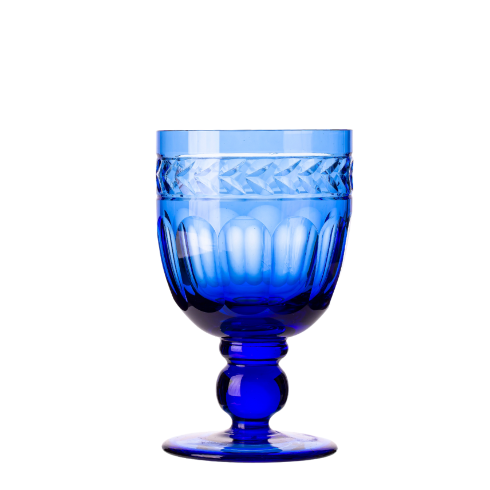 Outlet | Taça de Cristal Ecológico para Água Azul Escuro Mozart Crystal By Frederico Strauss