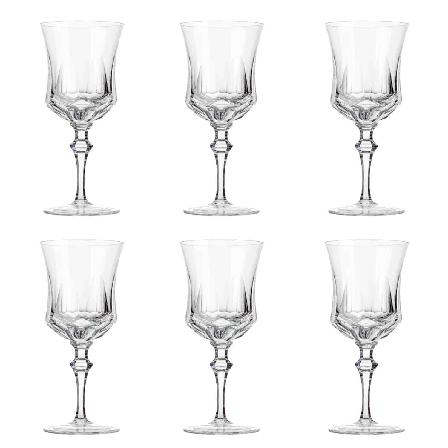 Jogo de 6 Taças de Cristal para Vinho Tinto Mozart Crystal By Frederico Strauss - 345ml - Flauta