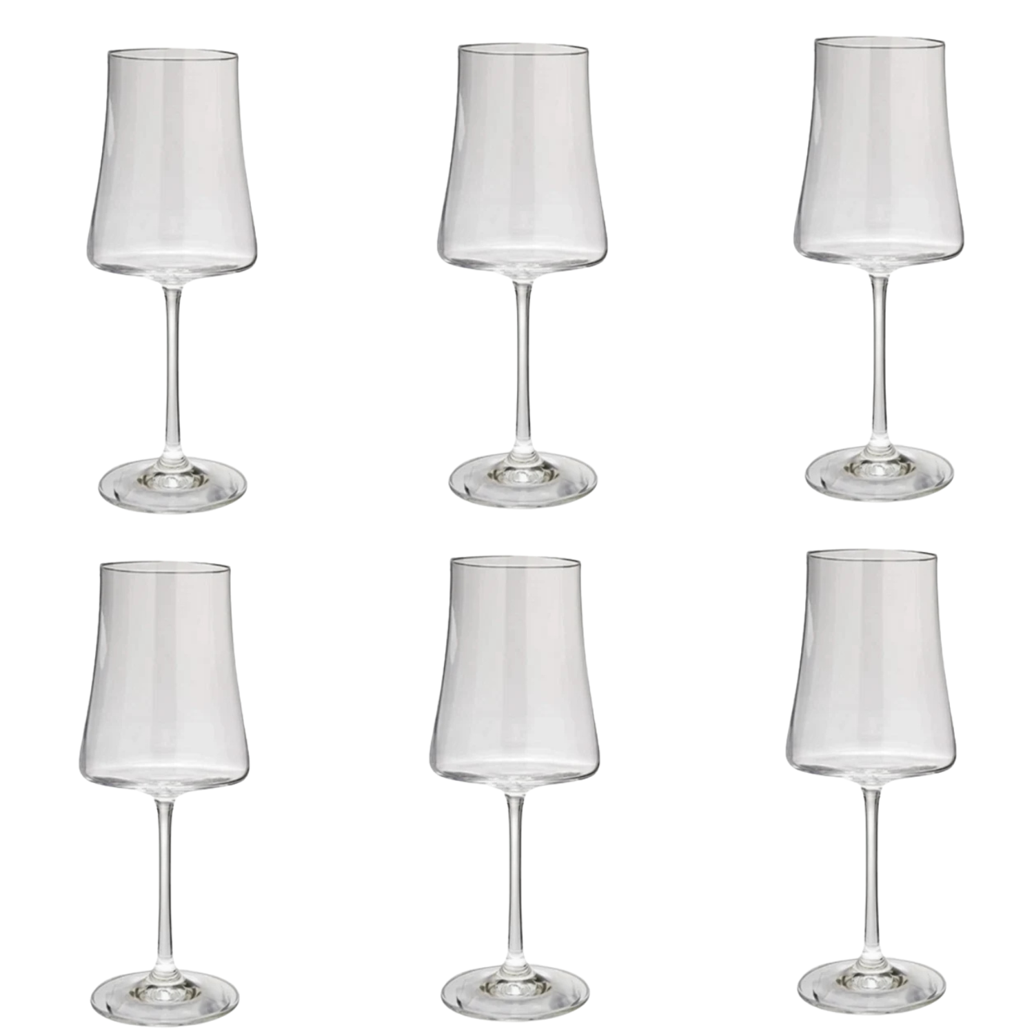 Jogo de 6 Taças de Cristal Itajahy para Vinho Mozart Crystal By Frederico Strauss - 500ml - Sinfonia