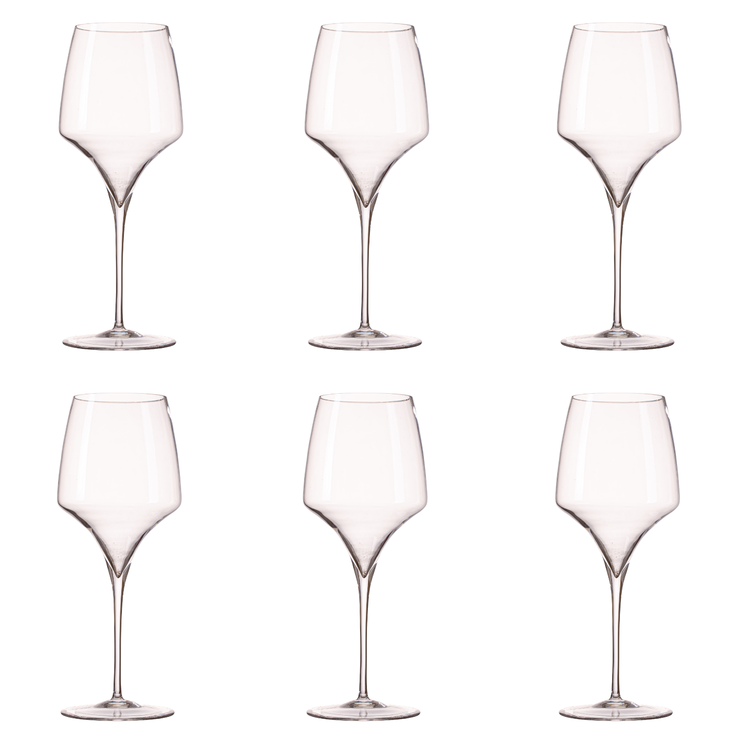 Jogo de 6 Taças de Cristal Montebello para Vinho Mozart Crystal By Frederico Strauss - 475ml - Concerto