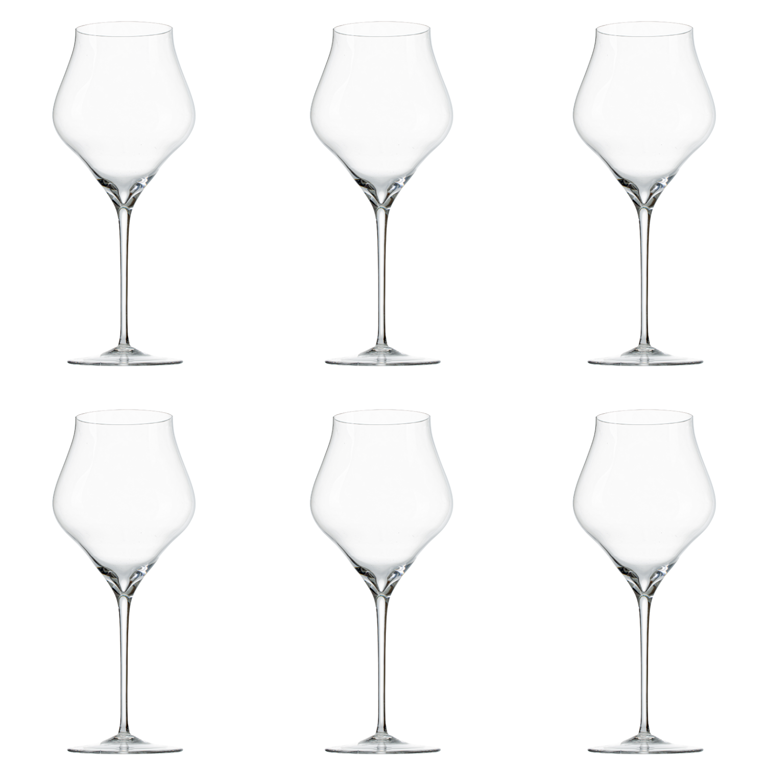 Jogo de 6 Taças de Cristal Tuiuty para Vinho Mozart Crystal By Frederico Strauss - 570ml - Concerto