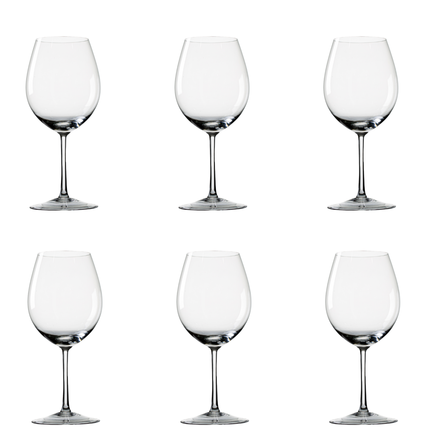 Jogo de 6 Taças de Cristal Cabernet para Vinho Mozart Crystal By Frederico Strauss - 705ml - Concerto