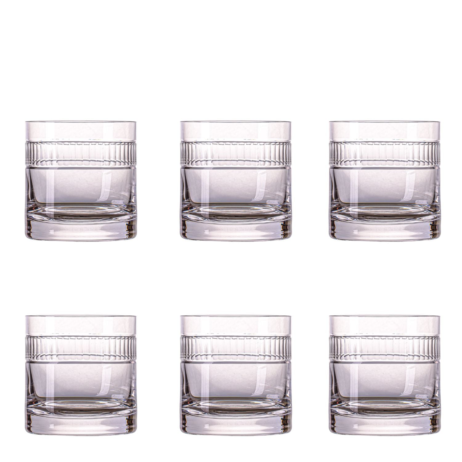 Jogo de 6 Copos de Cristal Double Blend para Whisky Mozart Crystal By Frederico Strauss - 400ml - Country Clube