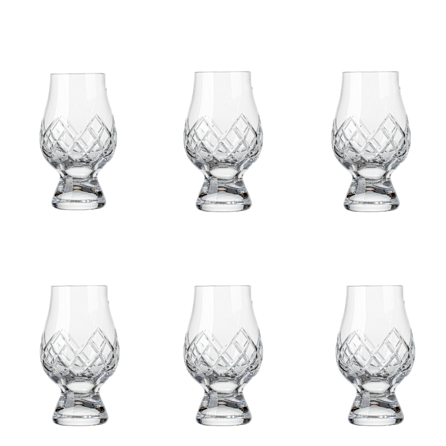 Jogo de 6 Copos de Cristal Lapidado para Whisky Mozart Crystal By Frederico Strauss - 160ml - Concerto