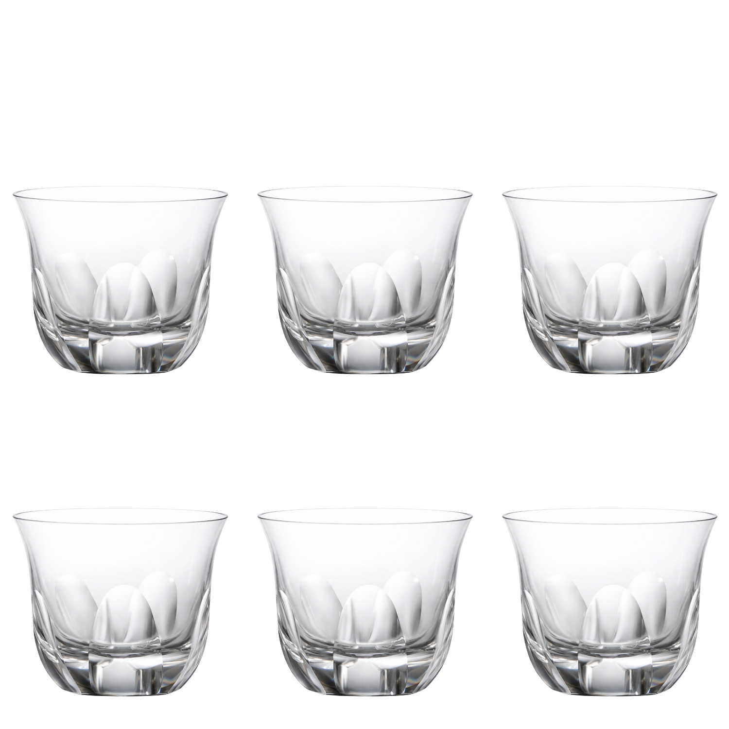 Jogo de 6 Copo de Cristal para Whisky Mozart Crystal By Frederico Strauss - 320ml - Serenata 65