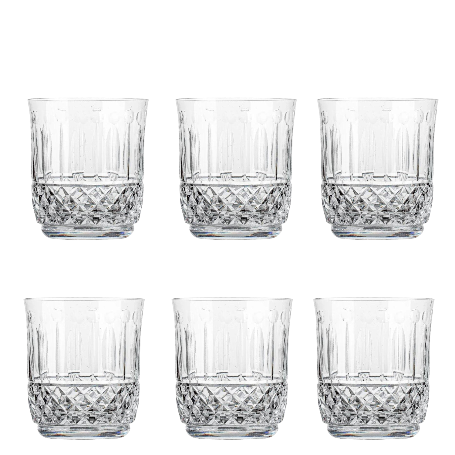 Jogo de 6 Copos de Cristal On The Rocks Mozart Crystal By Frederico Strauss - 410ml - Sonata 69