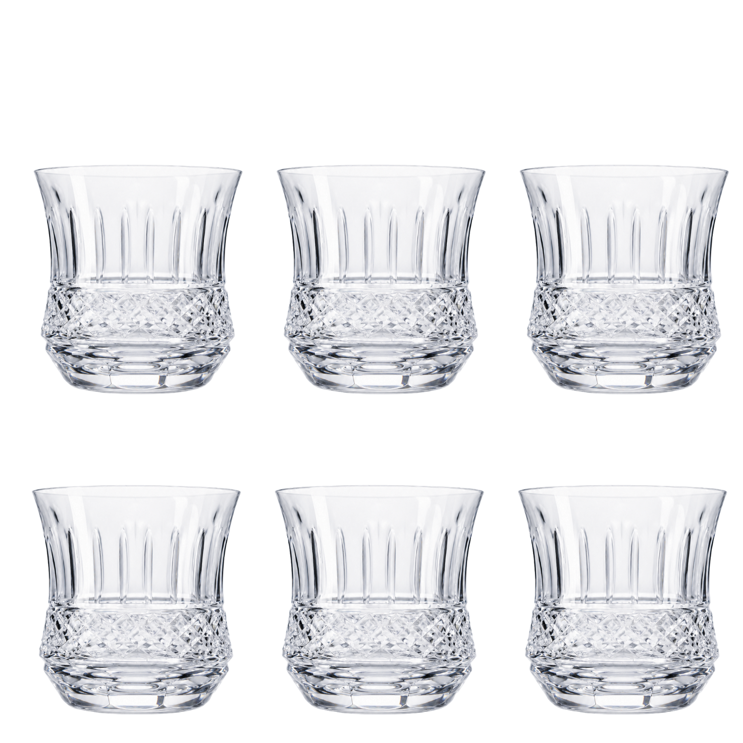 Jogo de 6 Copos de Cristal On The Rocks Mozart Crystal By Frederico Strauss - 325ml - Flauta 69