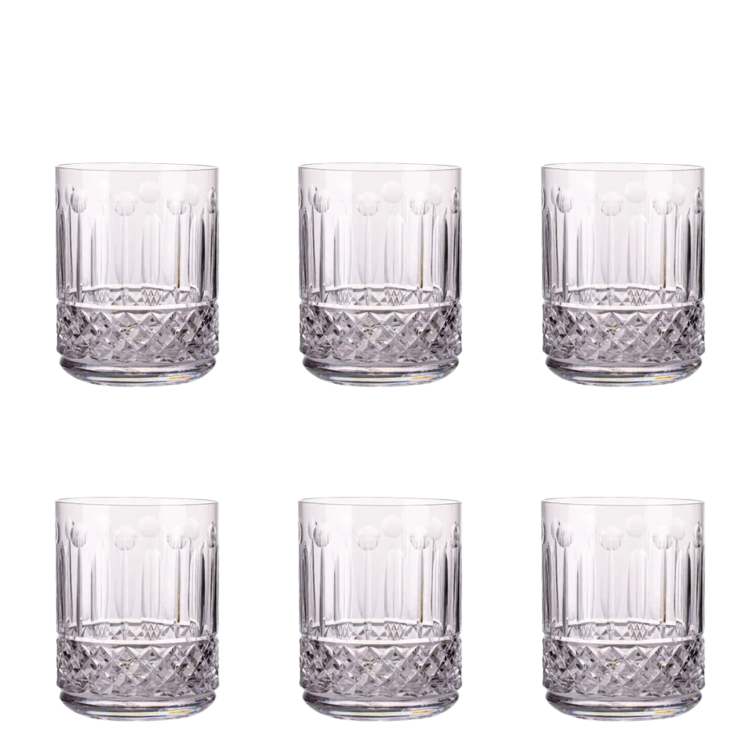 Jogo de 6 Copos de Cristal On The Rocks Mozart Crystal By Frederico Strauss - 315ml - Bar