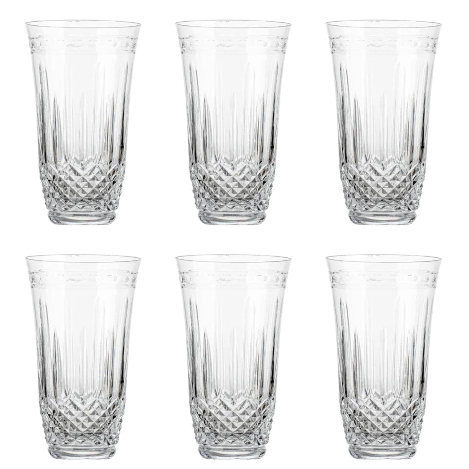 Jogo de 6 Copos de Cristal para Long Drink Mozart Crystal By Frederico Strauss - 420ml - Serenata 68