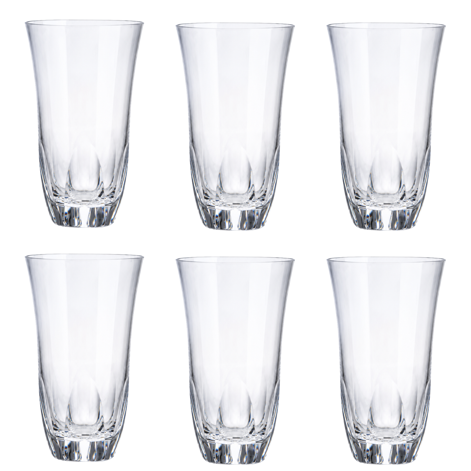 Jogo de 6 Copos de Cristal para Long Drink Mozart Crystal By Frederico Strauss - 420ml - Serenata 65