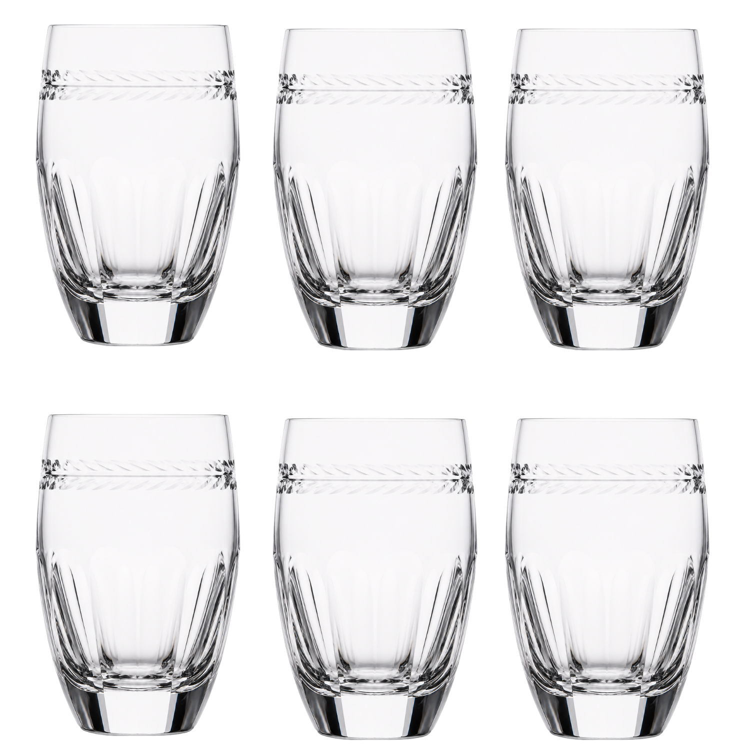Jogo com 6 Copos de Cristal para Long Drink Mozart Crystal By Frederico Strauss - 530ml - Réquiem 17