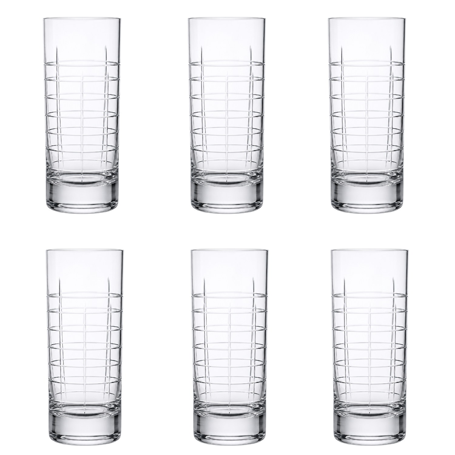 Jogo de 6 Copos de Cristal Double Cuba Libre Mozart Crystal By Frederico Strauss - 480ml - Country Club 30