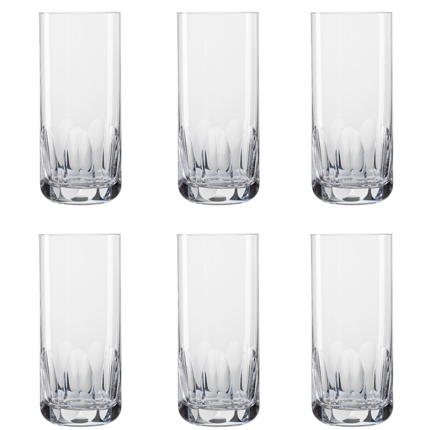 Jogo de 6 Copos de Cristal para Long Drink Mozart Crystal By Frederico Strauss - 395ml - Bar 65