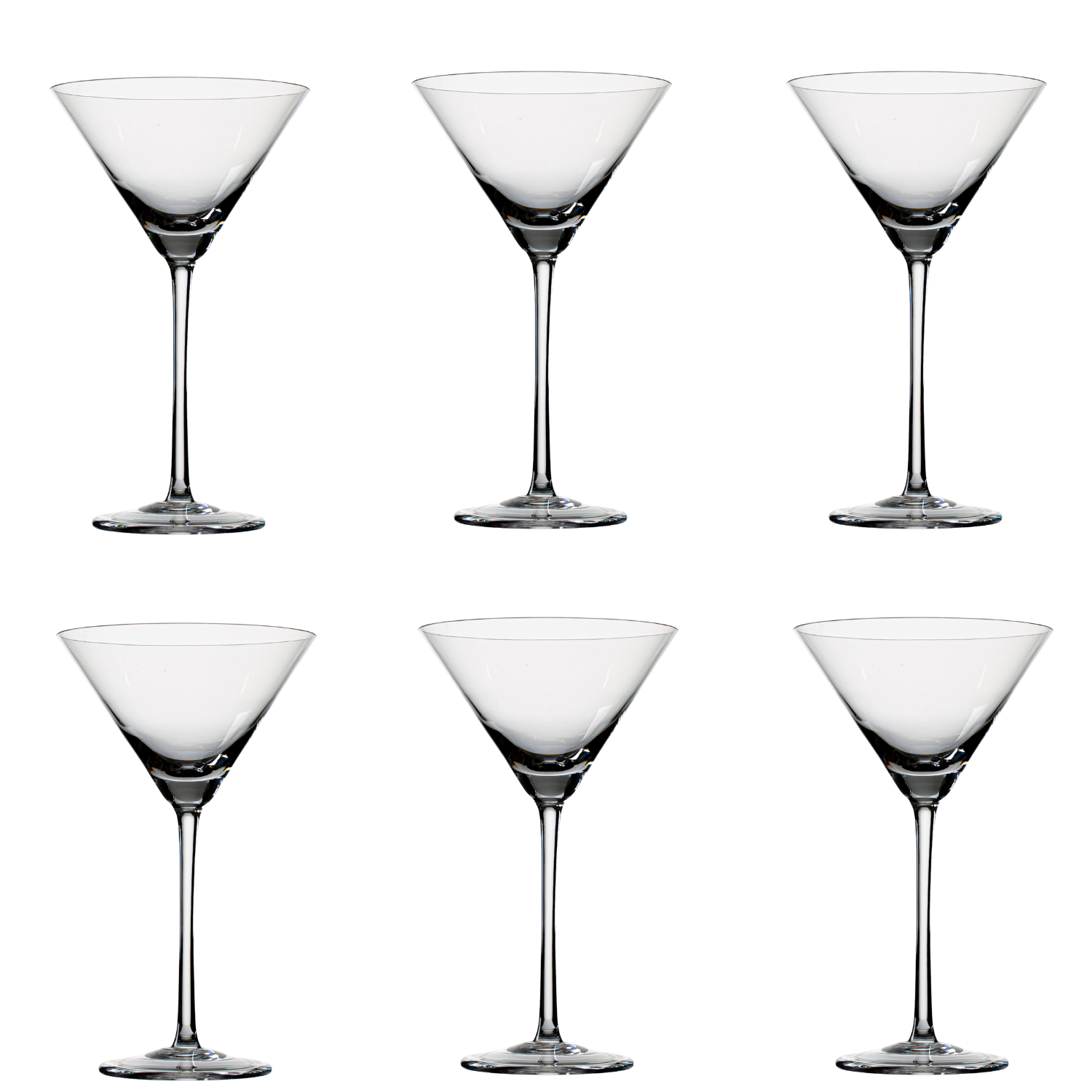 Jogo de 6 Taças de Cristal para Dry Martini Mozart Crystal By Frederico Strauss - 190ml - Sinfonia