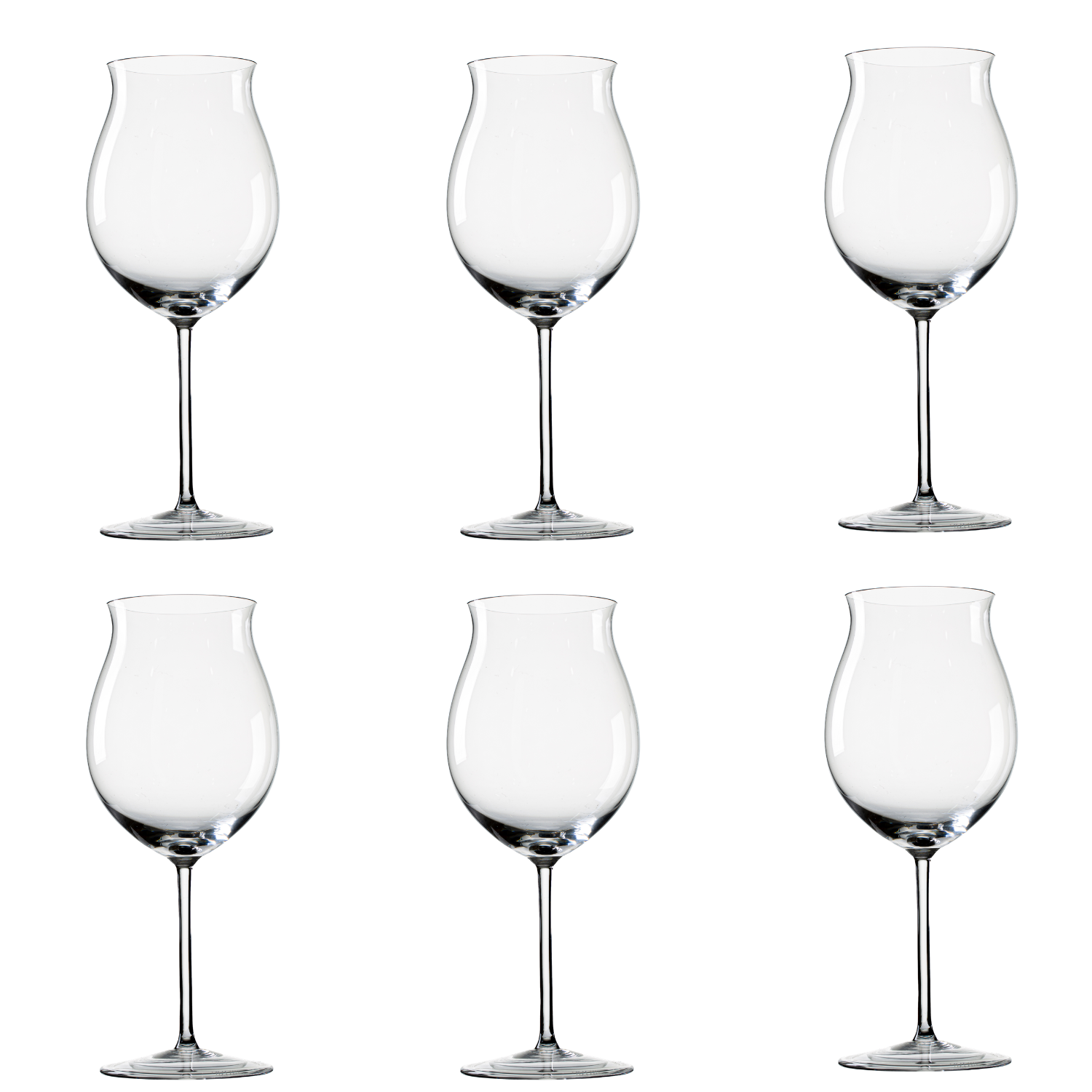 Jogo de 6 Taças de Cristal Bourgogne para Vinho Tinto Mozart Crystal By Frederico Strauss - 735ml - Sinfonia
